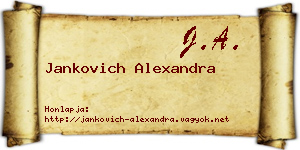 Jankovich Alexandra névjegykártya
